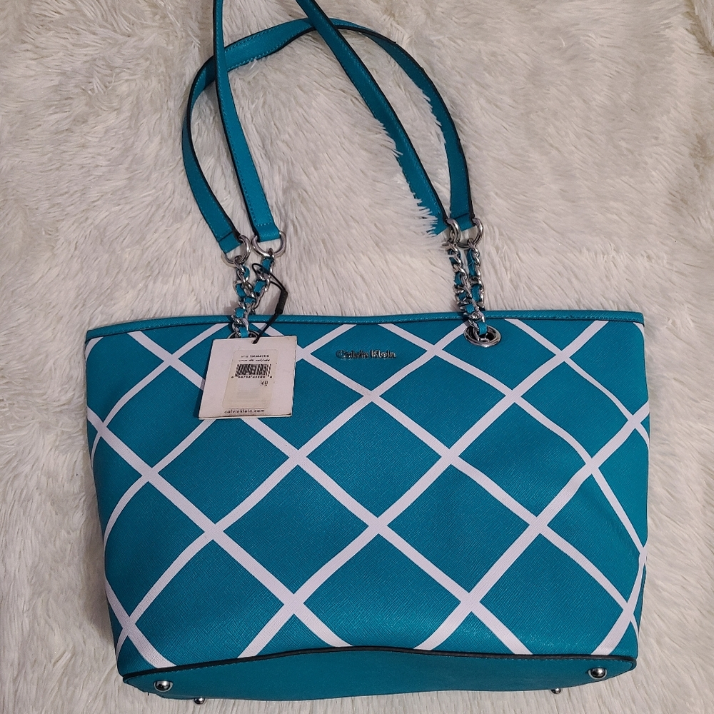 Calvin Klein Purse Teal And Turquoise Shoulder Bag NWT